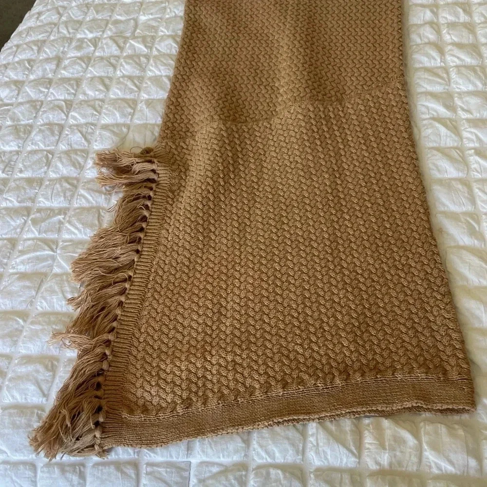 House of Harlow 1960 Lilja tan knit fringe maxi skirt - Picture 7 of 12
